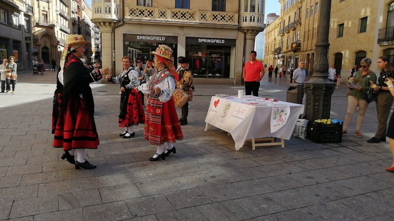 Baile charro para apoyar la causa de la asociación Corazones Guerreros en Salamanca.
