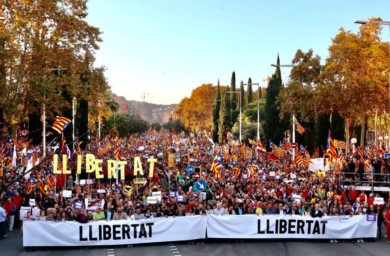 independentistas manifestacion cataluña