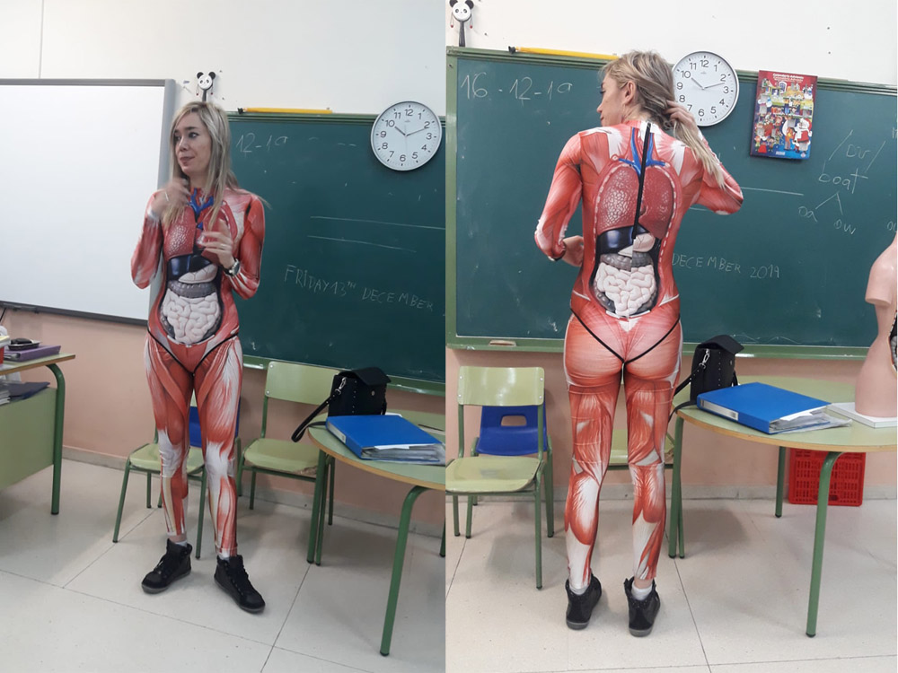 La original manera de enseñar el cuerpo humano a los alumnos.