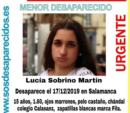 Lucía Sobrino Martín desapareció el martes 17 en Salamanca.