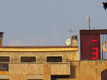 La temperatura de Salamanca a las 9.41 horas de este lunes.
