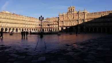 La Plaza Mayor de Salamanca en Año Nuevo.