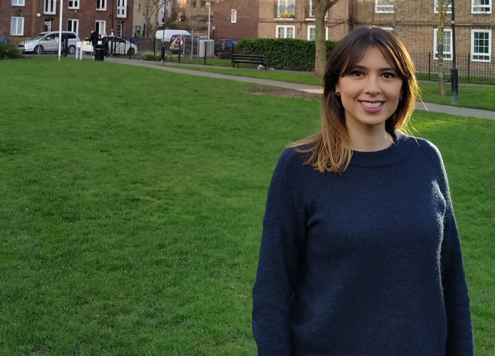 Elena García Muriel, estudiante de Psicología, en la Usal, ahora trabaja en Londres.