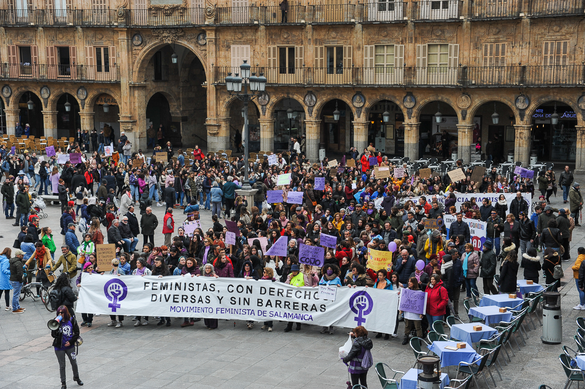 Salamanca salió a la calle en la manifestación del 8M Día de la Mujer Trabajadora.
