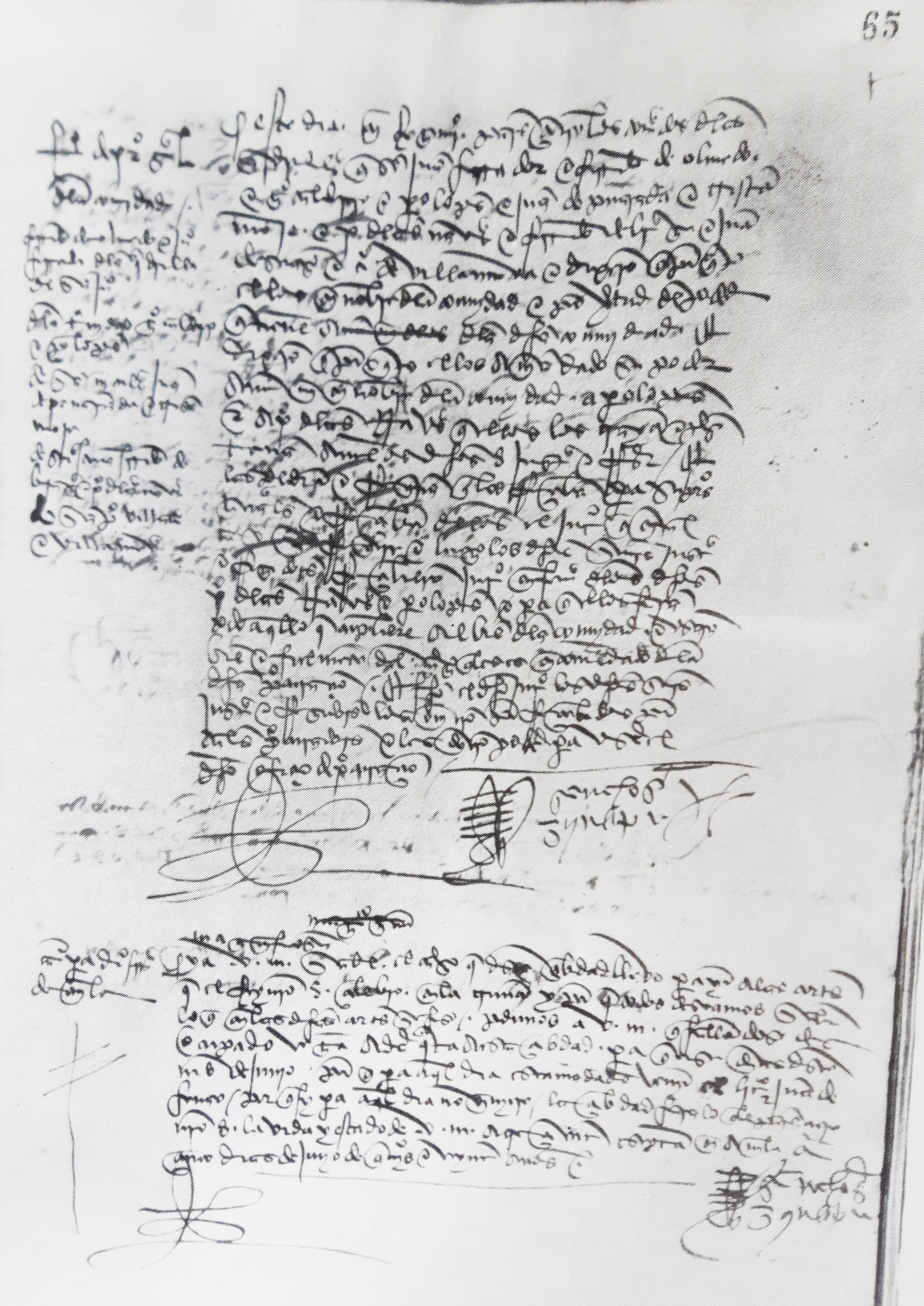 ICAL . Una página del documento de la Junta de Ávila en 1520 que se conserva en el Archivo Histórico Provincial de Ávila (Fondos del Ayuntamiento. Actas Consistoriales, Libro 4, Folio 65. De 5 de junio de 1520)