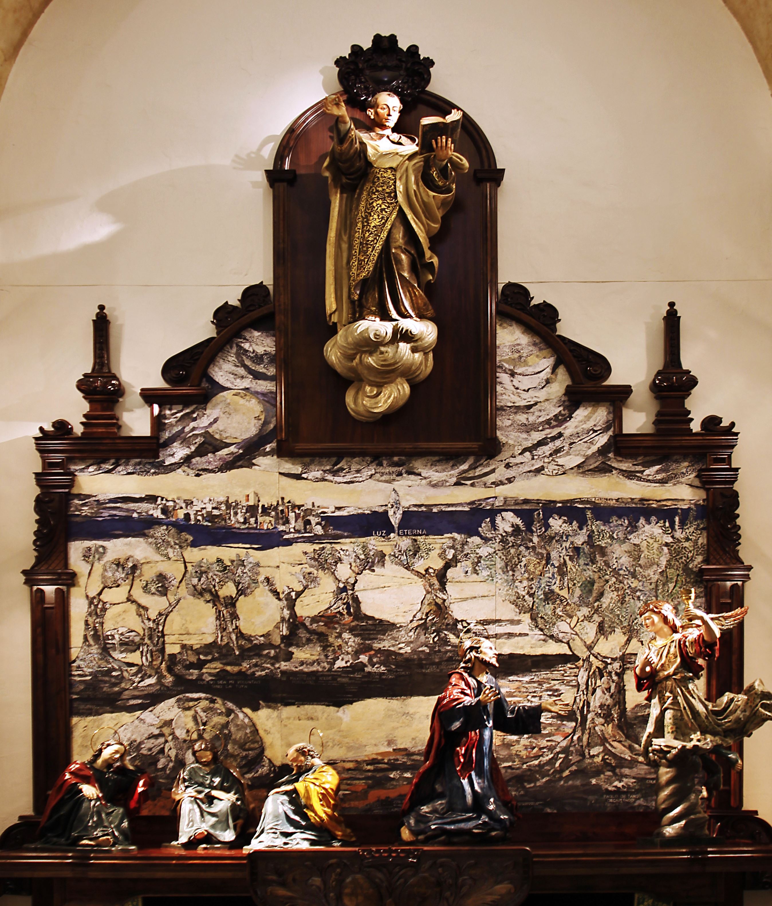 El retablo de la Oración del Huerto en el Carmen de Abajo, obra de Andrés Alén (foto H.S. Tomé)
