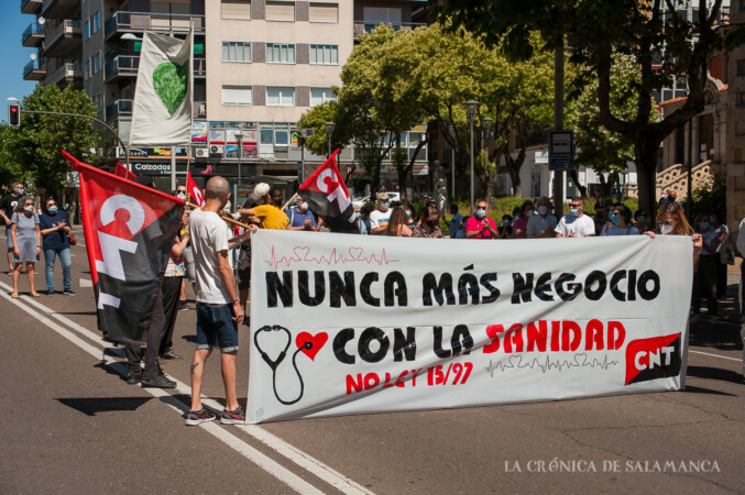Manifestación en defensa de la Sanidad Pública en Salamanca.