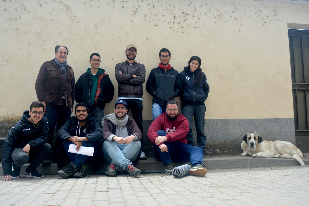 El equipo de la Universidad de Salamanca que rodó el cortometraje premiado, Montesco.