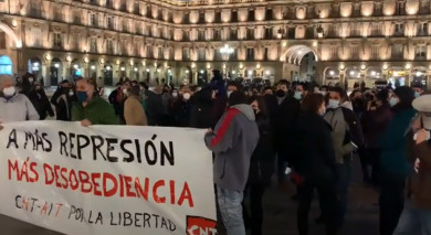 Concentración en Salamanca por la libertad de Pablo Hasél.