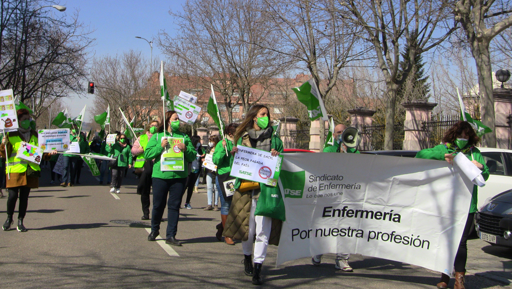 Manifestación organizada por Satse sindicato de Enfermería. FOTO. SATSE. ARCHIVO.