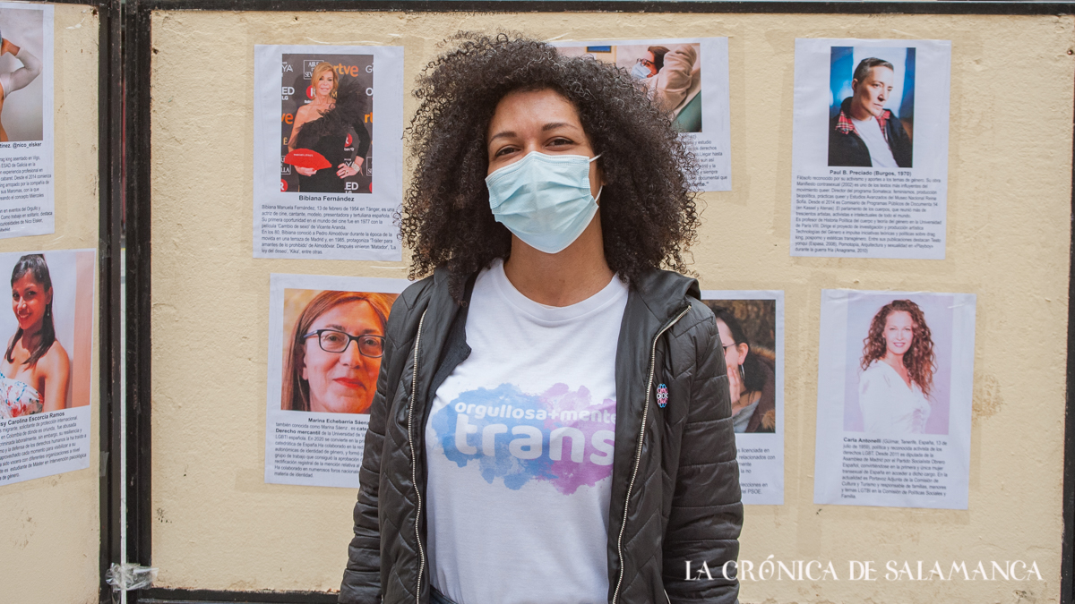Sarah March, mujer trans en Salamanca, estudiante de Derecho y activista a favor de la Ley Trans y de la Ley LGTI Plus. 