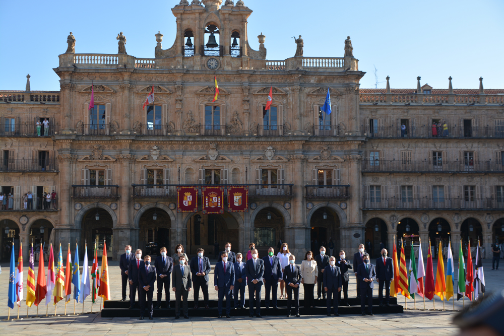 Conferencia de Presidentes en la Plaza Mayor de Salamanca.