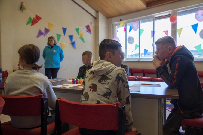 David Arranz. ICAL . El colegio La Inmaculada de Armenteros acoge a menores refugiados de Ucrania.