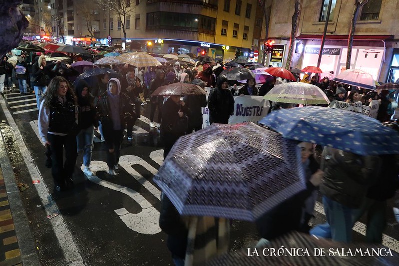 Manifestación el 8M por las calles de Salamanca.
